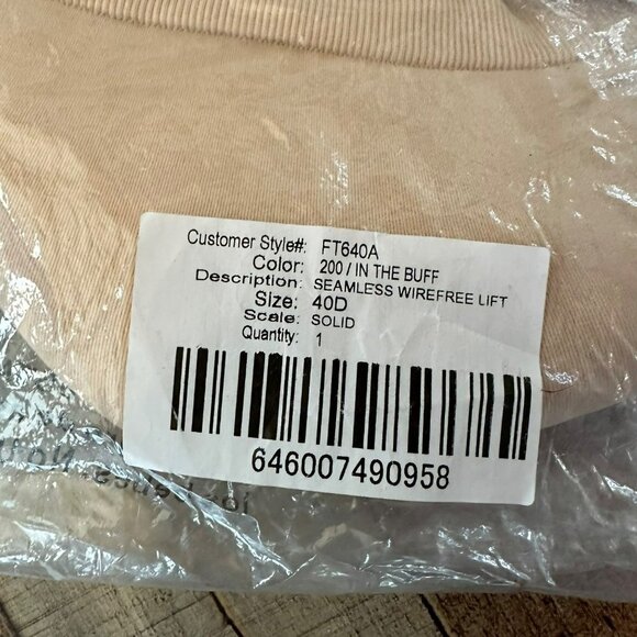 Fruit of the Loom in the buff nude cream wirefree lift bra 40D - Picture 5 of 5